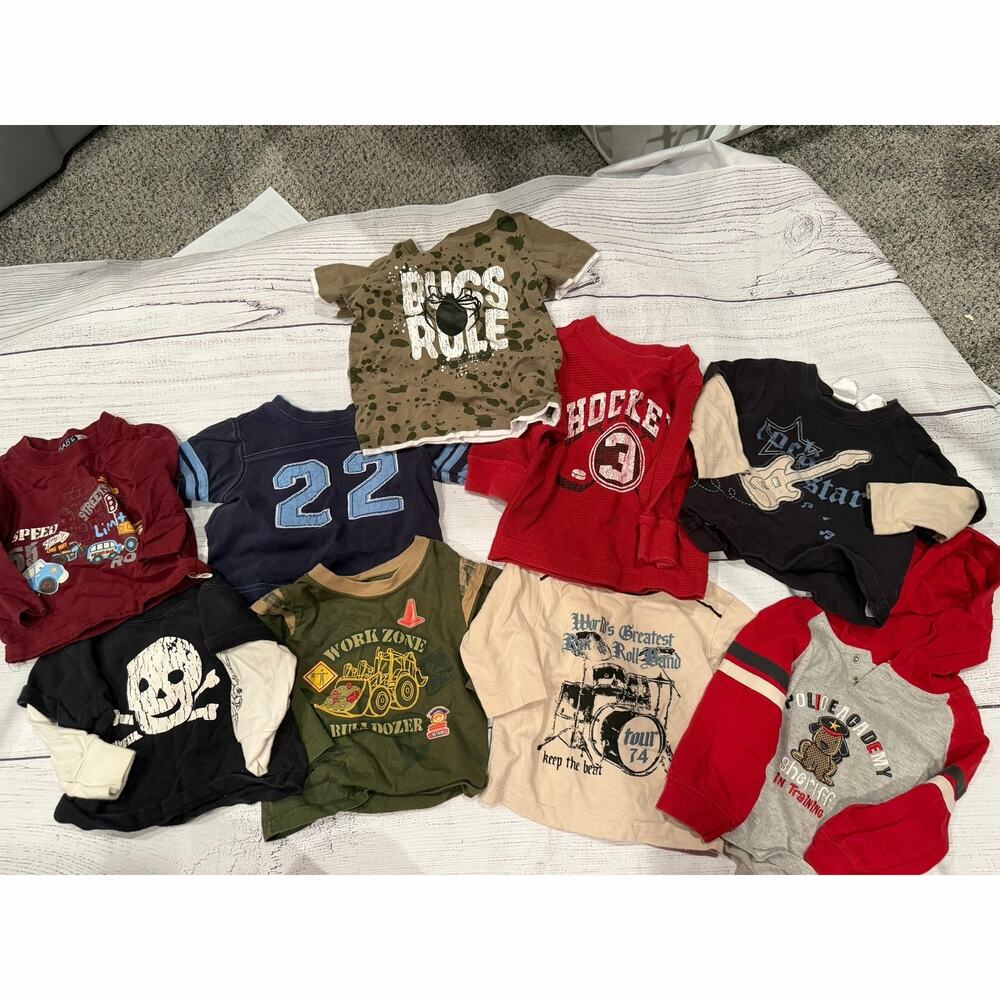 Lot of 9 Shirts Size 12 months